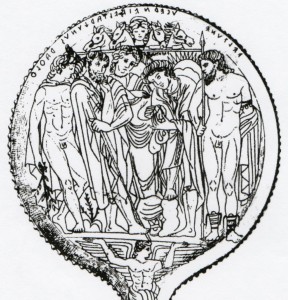 Specchio di Tarchie da Tuscania IV/III sec. a.C. (Museo Archeologico, Firenze)